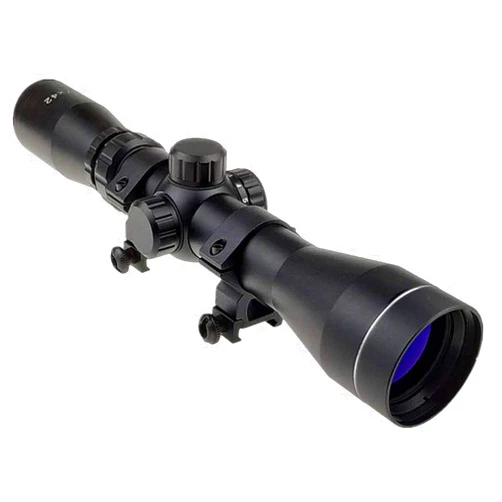 Jnrtifow Long Eye Relief Scope 2-7x42 Red Green llluminate Rangefinder Reticle 30mm Tube Diameter Fits Mosin Nagant 1891/30 M39 with Mount Rings