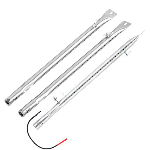 Charbrofire TC3718-25 TC3718-26 SH19033319 Grill Burner with Ignition Wire Replacement Parts for Smoke Hollow Grill Parts TC3718SB TC3718 CMB37181 Burner Tube with Igniter electrode Grill Accessories 3 Pieces