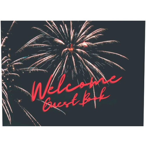 K.Smile Design Welcome Guest Book: The bright, fun cover is perfect for your special night party.(120 Pages.)