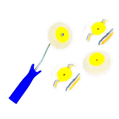 QWORK Corner Edger Paint Roller Kit - 3 Piece Set for Drywall Mud and Paint Application, Compatible with Various Paints and Stains, Extended Reach Handle Compatibility