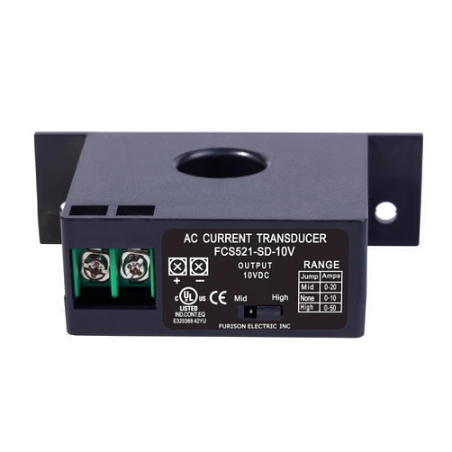 Nodehawk Current Transmitter, FCS521-SD-10V Current Transducer Transmitter Transformer Sensor AC Current Converter 0-50A