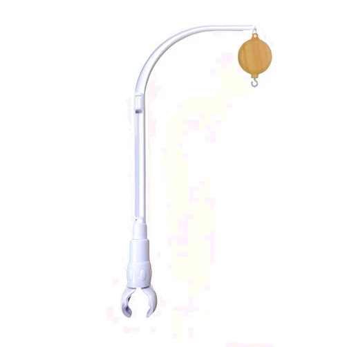 Urvoo 23 inch Baby Crib Mobile Bed Bell Holder Arm Bracket,with Battery-Operated Music Box, The Claw Part can be Adjusted Width-DIY Toy Decoration, Plays 35 Tunes Volume Adjustable (58CM)