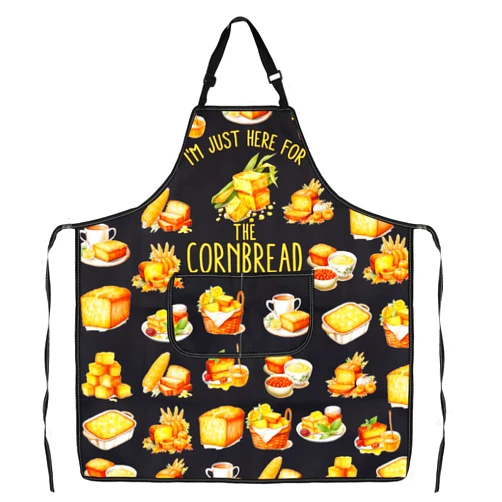 JXGZSO Cornbread Kitchen Apron Cornbread Lover Gift I'm Just Here For The Cornbread Apron Funny Gluten Free Food Gift