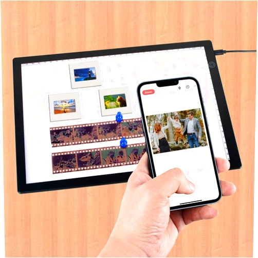 MAFUEAY Slide Viewer Light Box, for Viewing Scanning Negatives and Slides, Artist Sketching, Ultra-Thin A4 Light Pad Scanner with 3 Adjustable Brightness and USB Powered