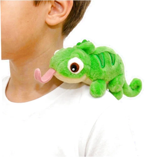 Giozakos Magnetic Shoulder Lizard Plush, 6 Inch Lizard Stuffed Animal, Cute Chameleon Plush Toy with Big Eyes, Reptile Shoulder Plush for Kids, Cosplay & Gifts
