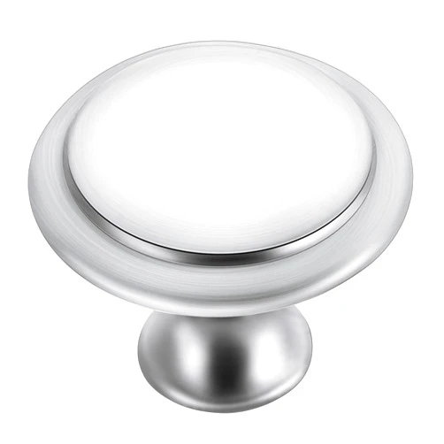 Ravinte 30 Pack Brushed Nickel Kitchen Cabinet Knobs 1-1/4 Inch Round Drawer Pulls Satin Nickel Stainless Steel Drawer Handles Door Hardware for Dresser Cabinets