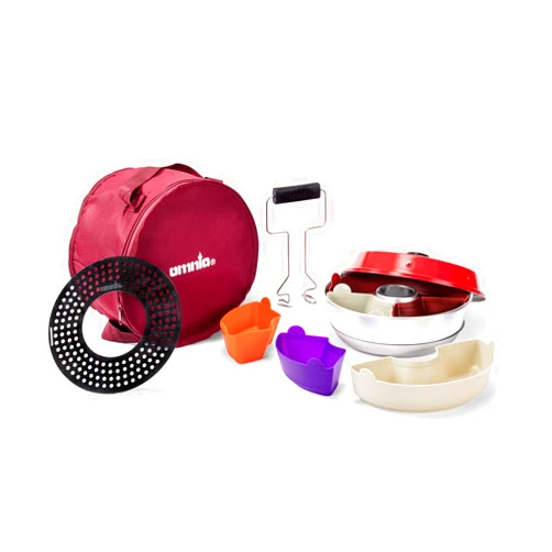 Omnia Kit 2 – Stovetop Oven, Cooking Set with Omnia Classic 2L, Silicone Molds, Baking Tray, Storage Bag & Lifting Handle – Portable Camping Oven for RV, Boat & Outdoor Cooking