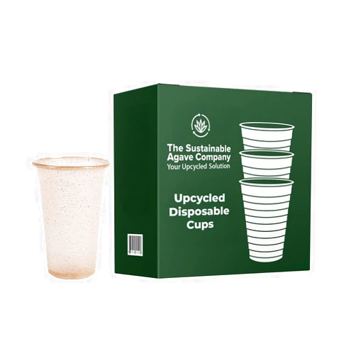 THE SUSTAINABLE AGAVE COMPANY Sustainable Agave Co - Sweet Agave Fiber Cups - 12 Ounce - 50 Count Plant-Based, Made With Upcycled Materials - Clear