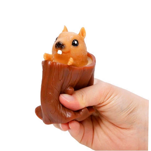 Schylling Nutty Squirrel Popper Toy - Squish Toy - Age 3+ (Pack of 1)
