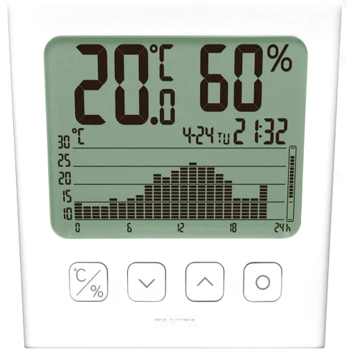TANITA Graph with Digital Hygrometer Tt – 581 White tanita/TANITA