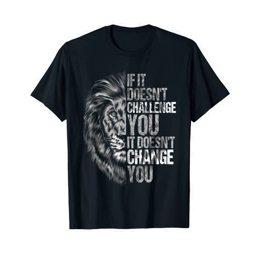 Coole Motivations- und Trainingsausrüstung Motivational Training and Fitness Quotes Lion Mindset T-Shirt