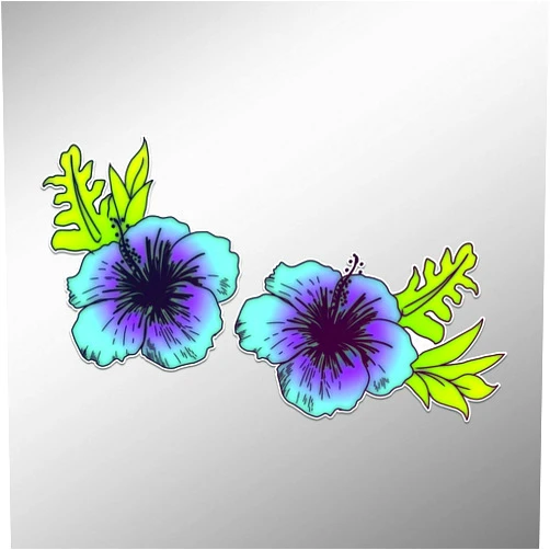 JB Print Hibiscus Flower Blue Purple Vinyl Decal Sticker Car Waterproof Car Decal Bumper Sticker 5