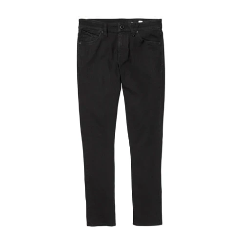 Volcom Men's Regular 2x4 Stretch Denim Jean, Black Out 1, 28W x 30L