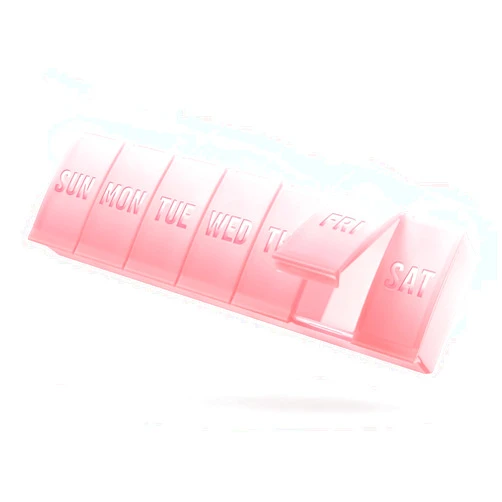 Barhon Large Weekly Pill Organizer, Big Vitamin Organizer Case for 7 Day, Travel Medicine Pill Box to Hold Various Supplements and Fish Oil, Sakura Pink
