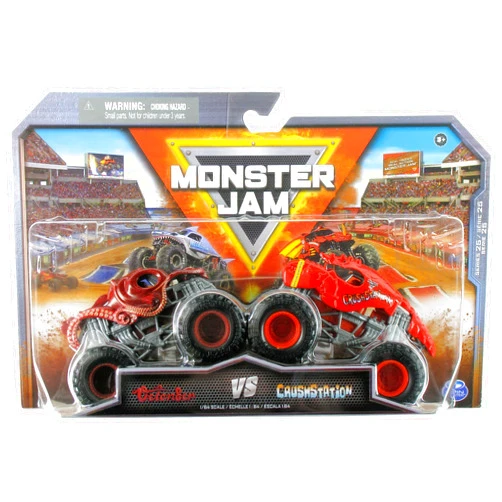 Monster Jam 2023 Official 1:64 Scale Diecast Truck 2-Pack Series 25 Octon8er vs Crushstation