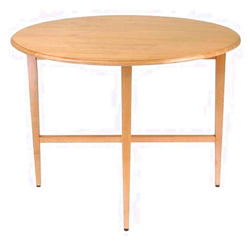 KornKan Round Drop Leaf Table Folding Dining Kitchen Space Save Furniture Great 42 Inch