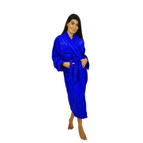 Topline Selections Unisex Cotton Robe Royal Blue Medium