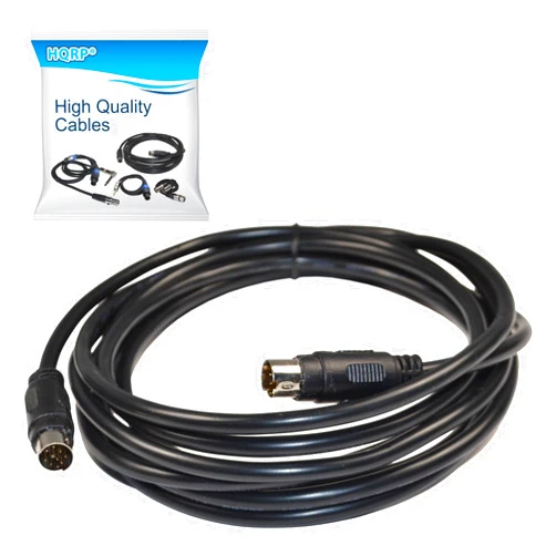 HQRP 9-pin Mini-DIN Male to 9-pin Mini-DIN Male (M/M) Audio Input Cable