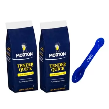 Generic Morton Curing Salt, Tender Quick Home Meat Cure, 2 Pound (2 Pack) w/ Custom CMC Measuring Spoon 1tbsp & 1tsp