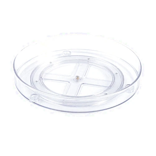 Lintat Rotating Spice Rack, Stackable Rotating Food Container, Multifunctional Transparent Organizer for Kitchen Spices and Cosmetics
