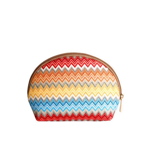 Signare Tapestry Cosmetic Bag Toiletry Makeup Bag for Women With Zig-Zag Aztec Design (COSM-AZT)