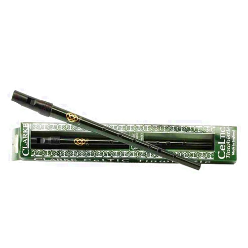 Clarke Tinwhistle Green D Whistle, Handmade in the U.K., Traditional Style, Comes with Fingering Chart and Five Celtic Tunes