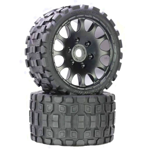 Hobbypower Power Hobby Scorpion Belted Monster Truck Wheels Tires pr. Pre-mouPHT1131R