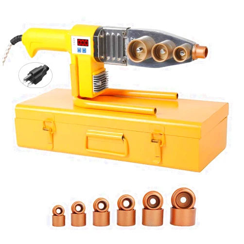 HSJCZMD 120v 1000w Water Pipe Welding,20-63mm Pipe Welding Machine,Water Pipe Hot Melt Machine for PPR PE PB HDPE Tube,Plastic Water Pipe Welder with Temperature Display
