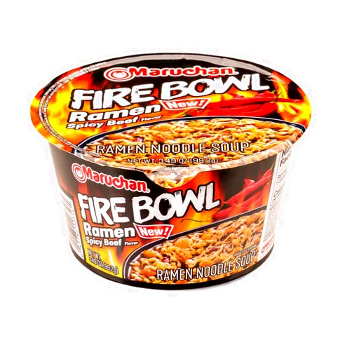Maruchan Bowl Fire Spicy Beef Flavor, 3.49 Ounce (Pack of 6)