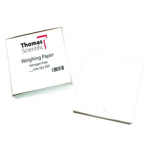 Thomas W33 Square Weighing Paper, Nitrogen Free, 3