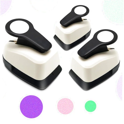 HKKYO Circle Punch, Circle Hole Punch, Paper Hole Puncher, 3 PCS Circle Punch Set, 1 inch Hole Punch Circle, 5/8'' Circle Paper Puncher, 3/8'' Hole Punch, Craft Punches, Hole Puncher for Crafts, Shape Punch