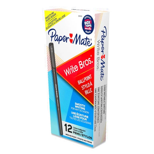 Paper Mate 3331131 Ballpoint Pen, Medium Point, Black Ink/Black Barrel
