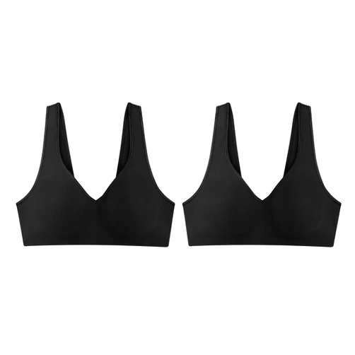 Hanes Women's Wireless Bra, Smooth Comfort Full-Coverage T-Shirt Bra, Single or 2-Pack