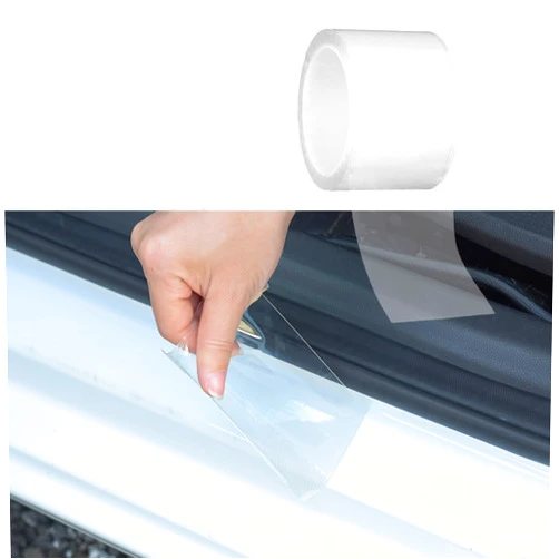Middrivr Car Door Entry Guard, Car Door Still Protector, Anti-Collision Protector Tape, Anti-Scratch Adhesive Strip, Transparent Anti-Collision Strip Fit for Cars, Trucks, SUVS (5M*7CM)
