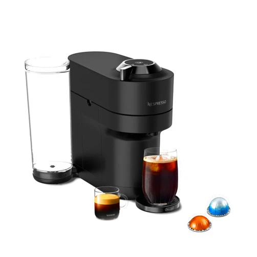 Nespresso Limited-Edition Vertuo Pop+ Coffee and Espresso Maker by De'Longhi, Black Matte with Dark Chrome