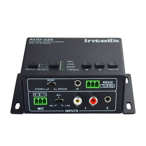 Intelix 2 INPUT AUDIO AMPLIFIER, 2x20W (4 OHM) AUD-220