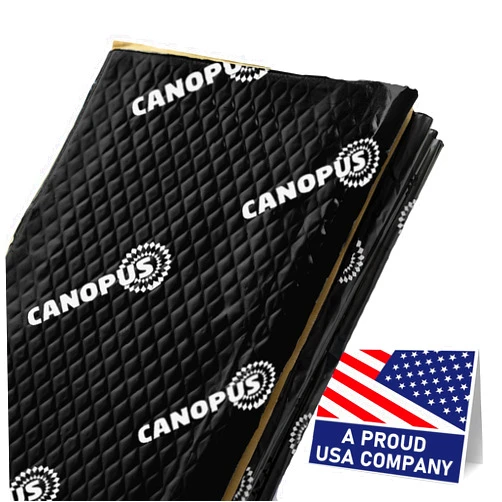 CANOPUS Sound Deadening Mat for Cars, 50 mil 10 sqft, Pack of 10 Sheets, Butyl Sound Deadener Mat, Audio Car Sound Dampening Material for Car Trunk, Door, Floor and Ceiling, Black