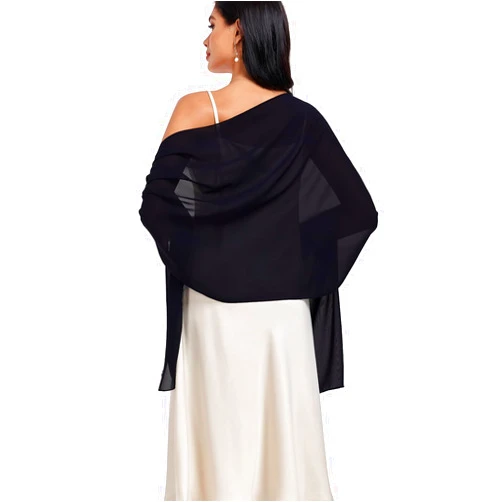 Vickorpen Shawls and Wraps Soft Chiffon Scarve Scarf For Evening Party Dresses Wedding Stole