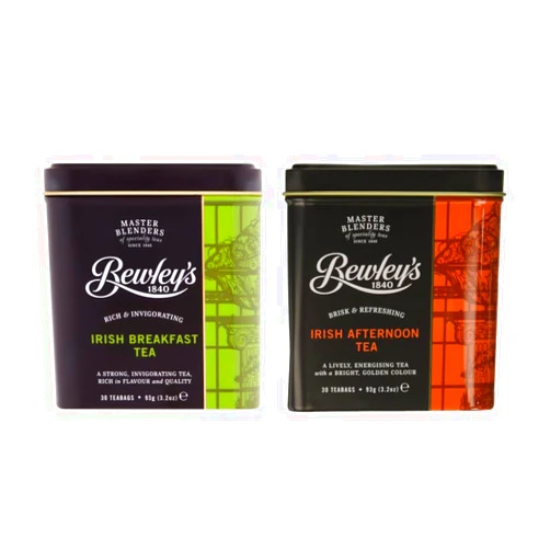 Cosmos Candy Bewley's Irish Breakfast and Afternoon Tea Bundle | One Breakfast Tea Tin (30 Count) Tea Bags and One Afternoon Tea Tin (30 Count) Tea Bags | By Cosmos Candy