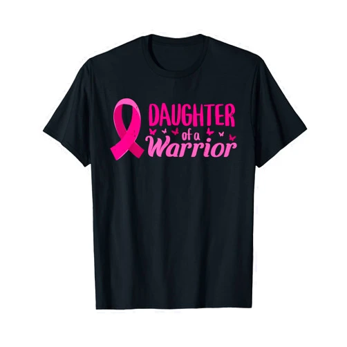 Pink October - Breast Cancer Apparel Breast Cancer Awareness Daughter of A Warrior Pink October T-Shirt
