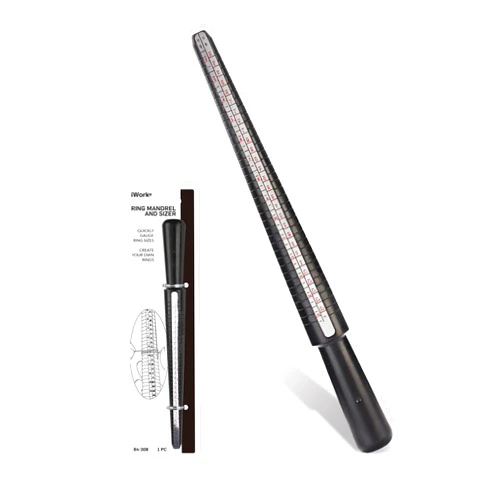 iWork Ring Sizer, Ring Sizer Measuring Tool US/UK, Ring Mandrel for Ring Making, Plastic Jewelry Making Tool, Men&Women Finger Measurer and Sizer at Home, Jewelry Store, Craft Office