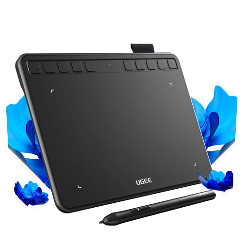 UGEE Graphics Drawing Tablet, UGEE S640 Digital Drawing Pad with 10 Hot Keys, 6.5x4 inch Pen Tablet with 8192 Levels Battery-Free Stylus Support Android/Windows/Mac OS/Chrome OS/Linux