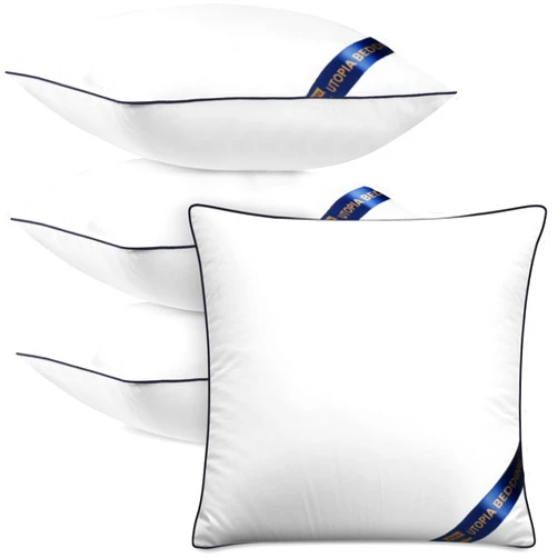 Utopia Bedding Throw Pillow Inserts (Pack of 4, White), 16 x 16 Inches Decorative Indoor Pillows for Sofa, Bed, Couch, Cushion Sham Stuffer