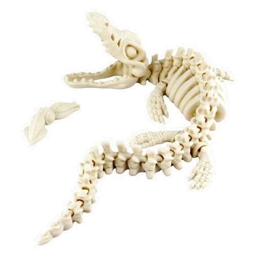 PowerTRC 3D Printed Skeleton Mosasaurus – Prehistoric Collectible Articulating Dinosaur 3D Figurine Desk Decoration for Teens and Adults, Made in USA