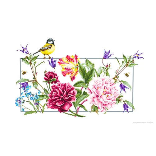 Lucas-S Spring Flowers Kit Counted Cross-Stitch Kit