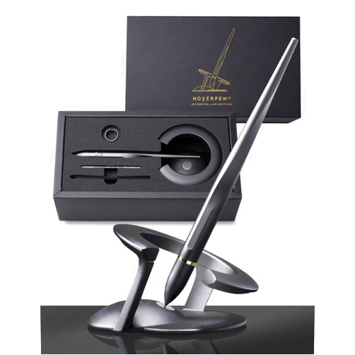 Novium Hoverpen 2.0 Interstellar Edition - Space Black, Unisex, Ballpoint Pen, 23.5 Degree Angle, Schmidt Ballpoint Refill, No Spills, No Spotting, No Explosions