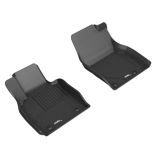 3D MAXpider Custom Fit Kagu Floor Mat (Black) Compatible with Mazda MAZDA3 2019-2025 / CX-30 2020-2025 - Front Row
