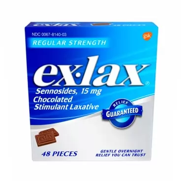 Ex-Lax Chocolated Stimulant Laxative, Regular Strength, 48 Count (Pack of 3)