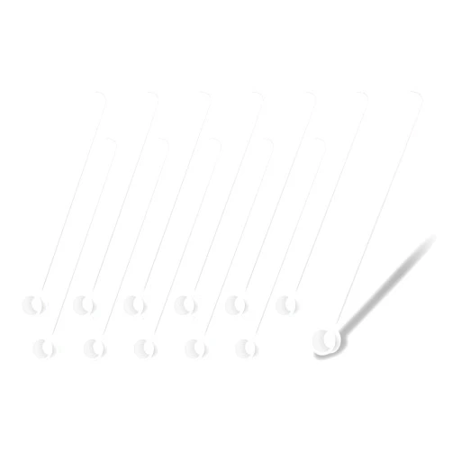 PENTA ANGEL Micro Teaspoon Scoops Penta Angel 12Pcs Tiny Measuring Spoons Mini Platic Scoops Measurement Tools for Cosmetics Medicines Powders Spice Seasoning (12, 0.25 ml)