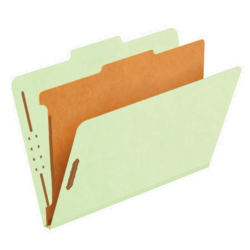 Pendaflex Recycled Classification File Folders, 1 Divider, 2
